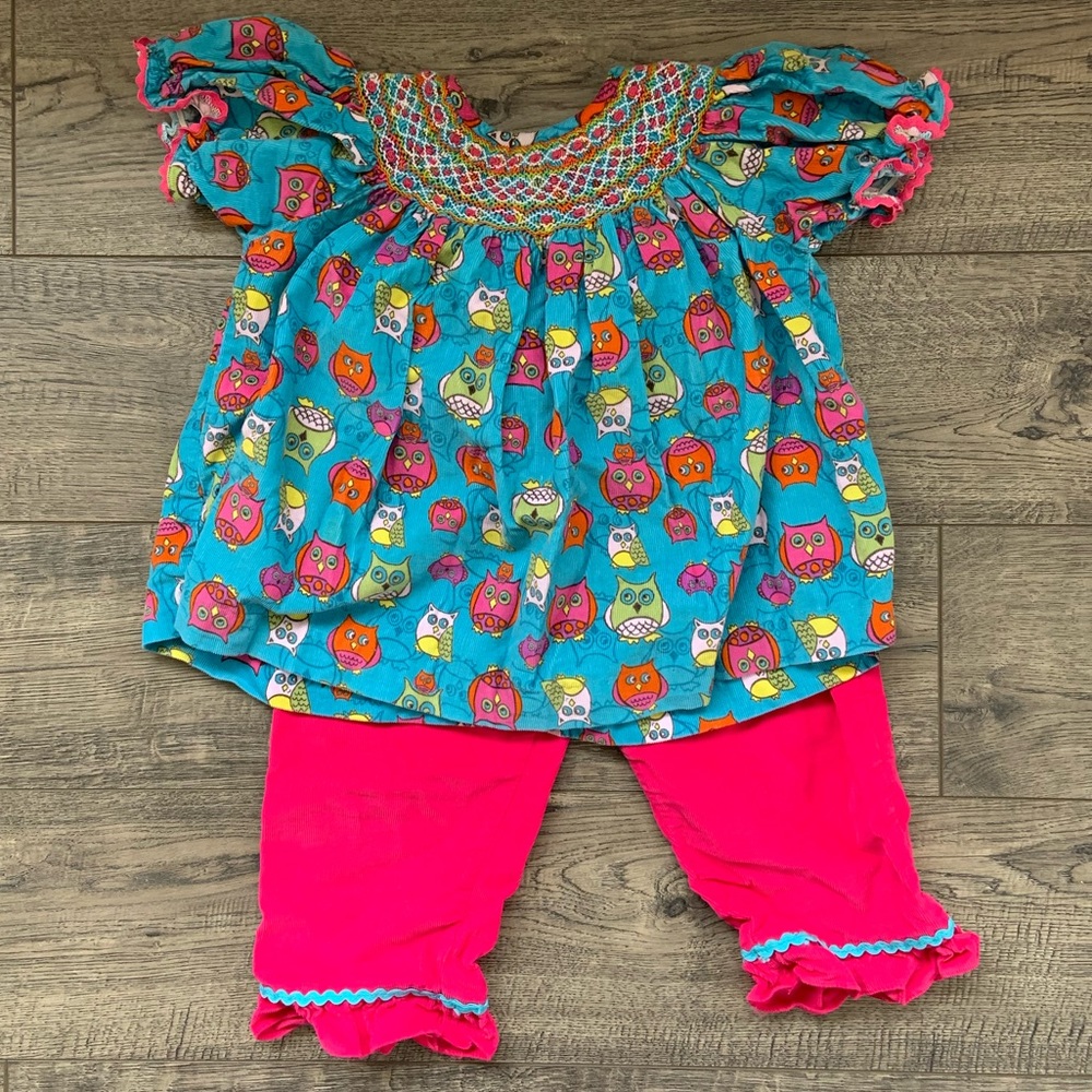EUC Smocked Owl Outfit | 2T 🦉